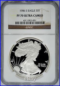 1986-S NGC PF70 Ultra Cameo Proof Silver Eagle