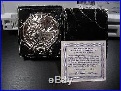 1986 Silver Proof Eagle 1 Troy Pound 999 Box COA