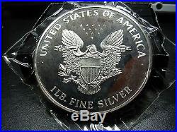 1986 Silver Proof Eagle 1 Troy Pound 999 Box COA