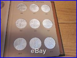 1986 thru 2017 Complete Set Silver Eagles 32 Coins In Album 7181 BU+