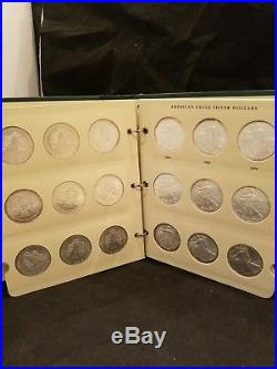 1986 to 2017 UNC American Eagle Silver Set (32 Coins) set in Album