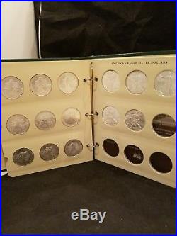 1986 to 2017 UNC American Eagle Silver Set (32 Coins) set in Album