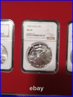 1987 1988 1989 Set of 3 American Eagle MS69 NGC 1987 1988 1989 Set of 3 American Eagle MS69 NGC