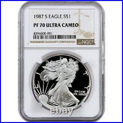 1987 S Proof Silver Eagle NGC PF70 ULTRA CAMEO VERY RARE POP. IS 1,764