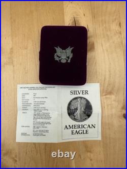 1987-S Silver Proof bullion American Eagle Box