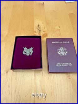 1987-S Silver Proof bullion American Eagle Box