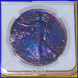 1987 Silver Eagle. Vivid Toning. See Pictures