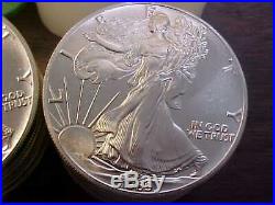 1989 American Silver Eagle Gem Bu Original Roll 4th Year Of Issue Scarce Date