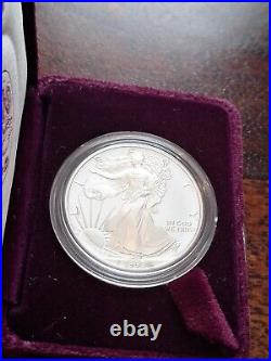 1990 USA $1 American Eagle 1 Oz. 999 Silver Proof Coin