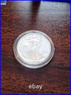 1990 USA $1 American Eagle 1 Oz. 999 Silver Proof Coin