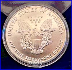1990 United States Silver Eagle 1 Dollar 1oz Fine. 999 Silver