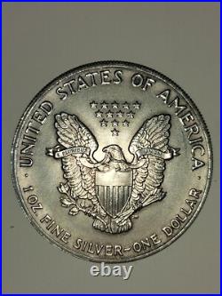 1991 American Eagle Dollar 1 Oz Silver One Dollar Size 31.25 BU