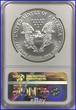 1991 Ngc Ms70 Silver American Eagle Mint State 1 Oz. 999 Fine Bullion