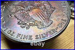 1991 Rainbow? Toned 99.9% Silver American Eagle 1 Oz Vintage Collectible Coin