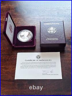 1991 USA $1 American Eagle 1 Oz. 999 Silver Proof Coin