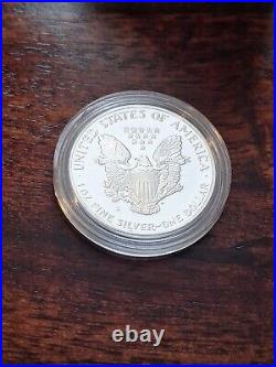 1991 USA $1 American Eagle 1 Oz. 999 Silver Proof Coin