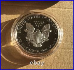 1992-S Proof American Silver Eagle $1 Dollar Coin With Box & COA. 999 PROOF