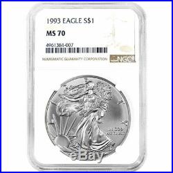 1993 $1 American Silver Eagle NGC MS70 Brown Label