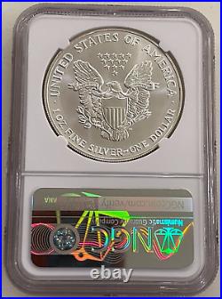 1993 $1 American Silver Eagle NGC MS70 Mercanti Signed Pristine Condition