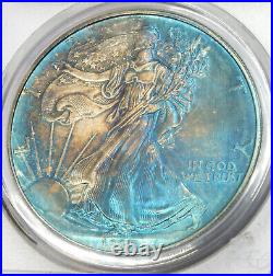 1993 American Eagle 1 oz Silver Dollar PCGS MS68 Certified Toning Toned A492