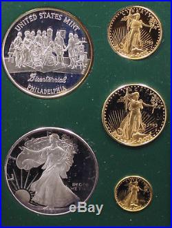 1993 American Eagle Gold & Silver PHILADELPHIA SET RARE