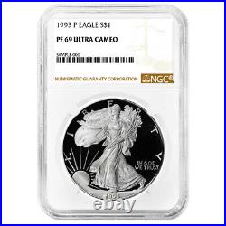 1993-P Proof $1 American Silver Eagle NGC PF69UC Brown Label