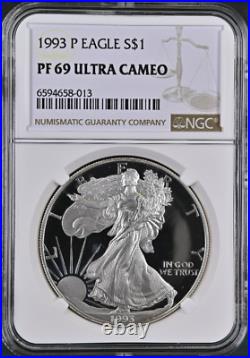 1993 Proof Silver Eagle Ngc Pf 69