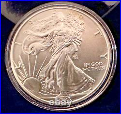 1993 United States Silver Eagle 1 Dollar 1oz Fine. 999 Silver