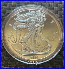 1994.999 Fine Silver Half Pound American Eagle Design Coin in Capsule