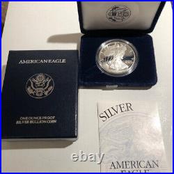 1994 American Silver Eagle Proof 1 Oz. Silver Bullion, Velvet Box & COA KEY