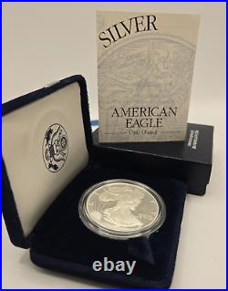 1995 P Silver Eagle Proof Coin Box Case COA Philadelphia Mint Set B Ungraded