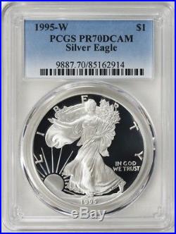 1995-W American Eagle Silver Dollar, DCAM PCGS PR 70 RARE THE KING OF EAGLES