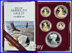 1995 W American Silver & Gold Eagle 10th Anniversary Mint Proof Set