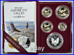 1995 W American Silver & Gold Eagle 10th Anniversary Mint Proof Set