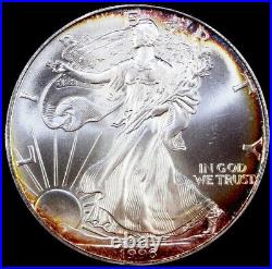 1996 1 oz Silver American Eagle Toning BU Key Date
