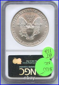1996 American Eagle 1 oz Fine Silver Dollar NGC MS69 Certified Bullion BT112