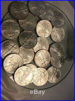 1996 American Silver Eagle Nice Roll Lot of 20 Coins Mint Tube 1oz each Key Date