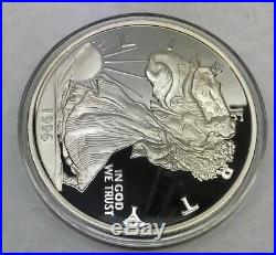 1996 Giant Proof Half Pound Silver Eagle Round 999 8 Troy Oz Washington Mint S/N