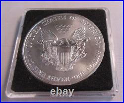 1996 USA American Eagle Silver One Dollar $1 Coin In Quad Capsule Box & Coa