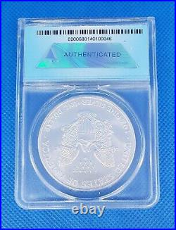 1999 American Silver Eagle Anacs Ms 70 & Pr70 2 Pc Coin Set