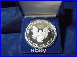 1999 Proof Silver Eagle. 999 fine silver 12 TROY OUNCES ONE TROY POUND NATIONAL