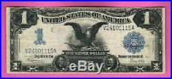$1 1899 SILVER Certificate Large Size Note Black Eagle One Dollar Bill Currency