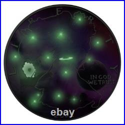 1 $ Dollar Glowing Galaxy Edition IV American Silver Eagle USA 1 Oz Silver 2022