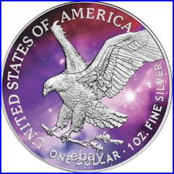 1 $ Dollar Glowing Galaxy Edition IV American Silver Eagle USA 1 Oz Silver 2022