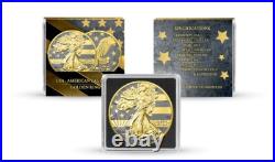 $1 Dollar Golden Ring Edition American Silver Eagle USA 1 oz Silver 2024