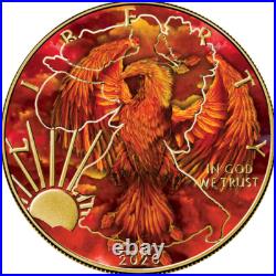 1 $ Dollar Rising Phoenix Edition American Silver Eagle USA 1 Oz Silver 2020