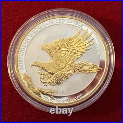 1 Troy OZ. 9999 Silver 2015 Australian Wedge-Tailed Eagle with 24K Gilding by SFS 1 Troy OZ. 9999 Silver 2015 Australian Wedge-Tailed Eagle with 24K Gilding by SFS