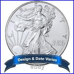 1 oz American Silver Eagle Coin Type 1 (2021 and Pre 2021 Years) Tube of 20