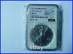 1 oz Silver Eagle Coin American Inventions Series Satellite ASE MS70 2023