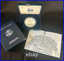 2000 American Eagle One Ounce Proof Silver Dollar in OGP with COA